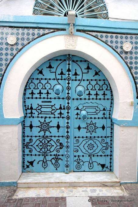Typischer Eingangs Ornamentik Haus, Medina, Kairouan - Tunesien