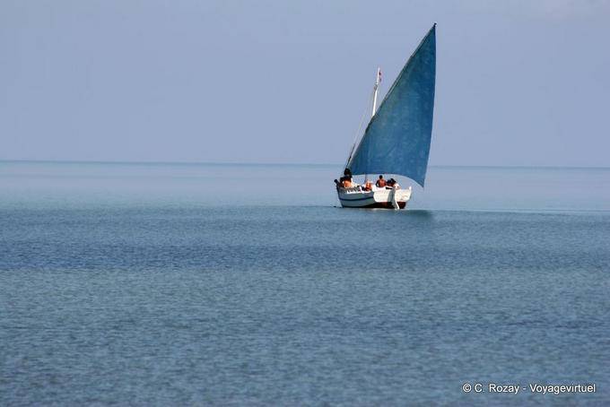 Lateinischen Segeln, Ouled Kacem, Kerkennah Islands - Tunesien