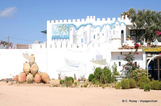 Wandmalerei und Amphoren Ouled Yaneg, Kerkennah - Tunesien