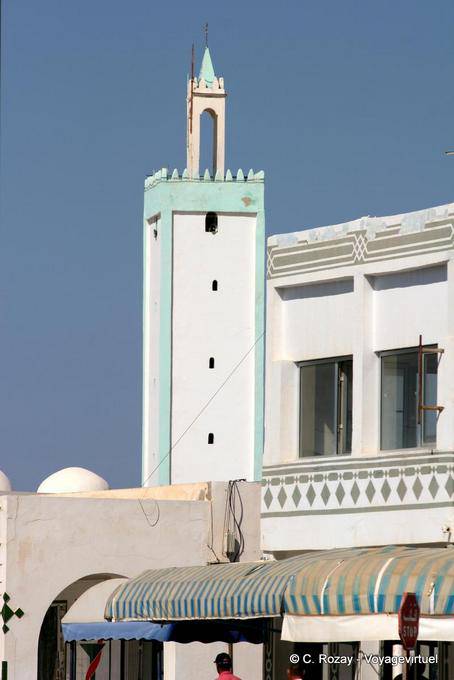 Minarett hinter dem Archipel, Remla, Kerkennah - Tunesien