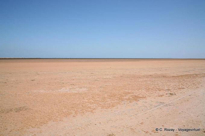 Sandy Ebenheit auf der Piste, Sidi Fankhal, Kerkennah - Tunesien
