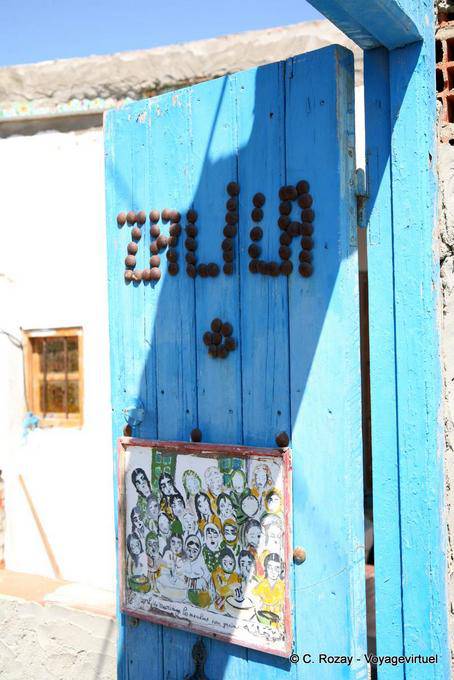 Tür des Hauses von Mouldi Zalila in Ouled Yaneg, Kerkennah - Tunesien
