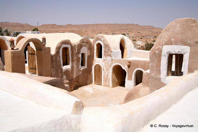 Blick von einer Terrasse, Ksar Haddada - Tunesien