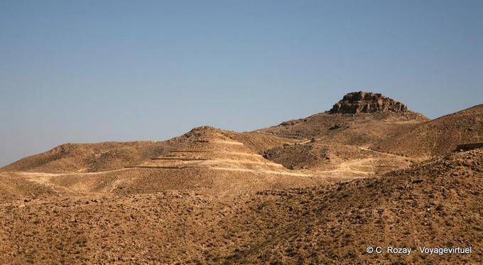 Jebel Landschaft, in der Nähe von Matmata - Tunesien