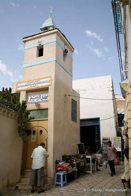Atypische Minarett einer kleinen Moschee, Sousse Medina - Tunesien