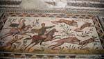 Bardo-Museum, Jagdszene, Mosaik, Ederatus Mustela, Tunesien.