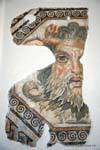 Bardo-Museum, Mosaic enthaltenen Neptun, der Gott des Meeres, Tunesien.