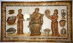 National Museum von Karthago Mosaik der Toilette Matrone, Tunesien.