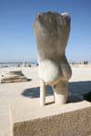 Carthage, archäologische Stätte, die hintere für die Nachwelt, weiße Marmorstatue, Tunesien.
