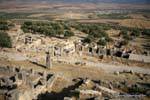 Dougga Blick auf die Häuser von Trifolium, Tunesien.