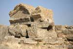 Dougga, bleibt Steinrohr, Tunesien.