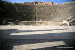 Dougga, Theater Blick von der Bühne, Tunesien.