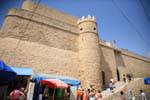 Turm und Treppen der Kasbah oder Ribat Hammamet, Tunesien.
