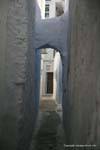 Hammamet, eine schmale Straße in der Medina, Tunesien.