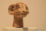 Kerkouane Archäologische Museum, Hauptskulptur Ziegen, Tunesien.