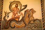 Mosaiken reprséentant Poseidon Guellala Museum, Tunesien.