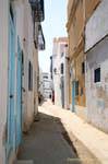 , Die durch eine Gasse, virtuelle Tour von Kairouan (القيروان), Tunesien.