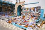 Ausstellung von Steingut, Kairouan, Tunesien.