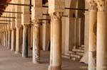 Kolonnaden gekrönt mit verschiedenen Hauptstädten, Djemaa Sidi Uqba, Kairouan, Tunesien.
