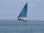 Lateinischen Segeln, Ouled Kacem, Kerkennah Islands, Tunesien.