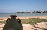 Pottery am Strand Cercina, Sidi Frej, Kerkennah, Tunesien.