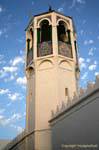 Haj Mustafa Hamza Moschee Minarett in Mahdia, Tunesien.