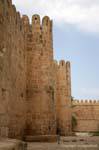 Stadtmauern von halbzylindrischen Türmen, Ribat of Sousse flankiert, Tunesien.