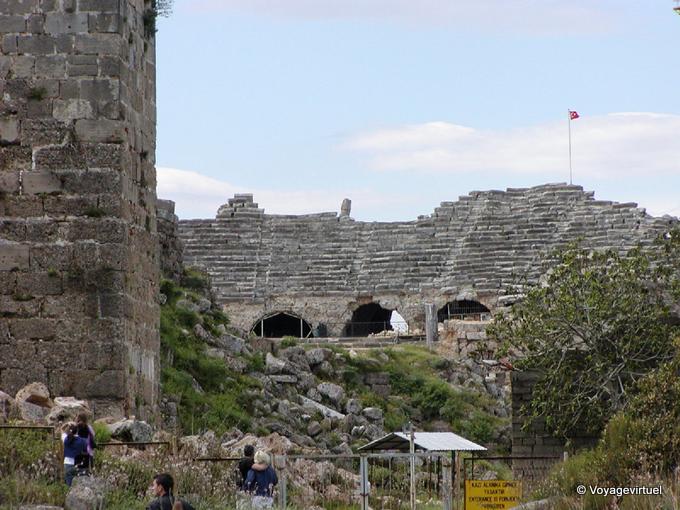 Theater von Side, Teilansicht - Türkei