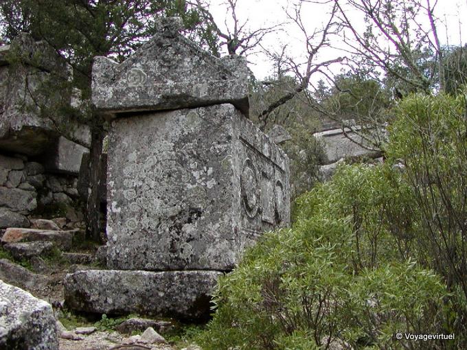 Offenen Grab von Plünderern, Termessos Nekropole - Türkei