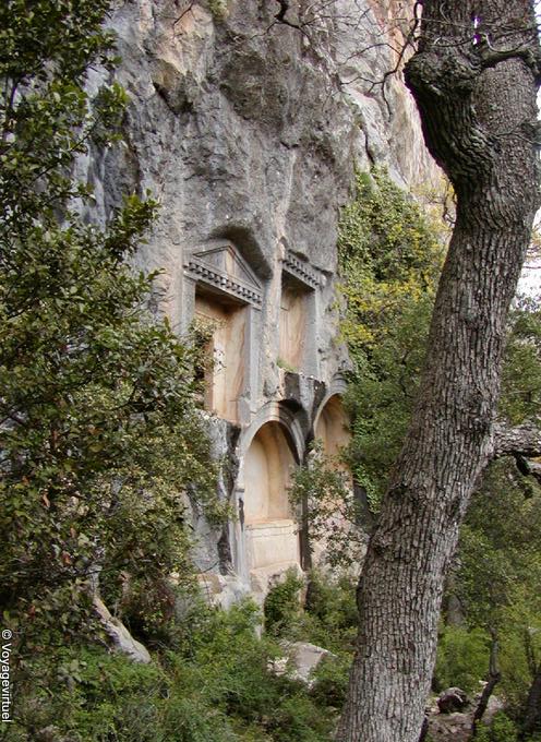 Felsengräber in Termessos geschnitten - Türkei