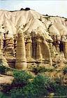 Hoodoos in Entwicklung, Kappadokien, Türkei.
