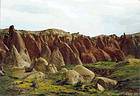 Die Farben von Erosion, Kappadokien, Türkei.