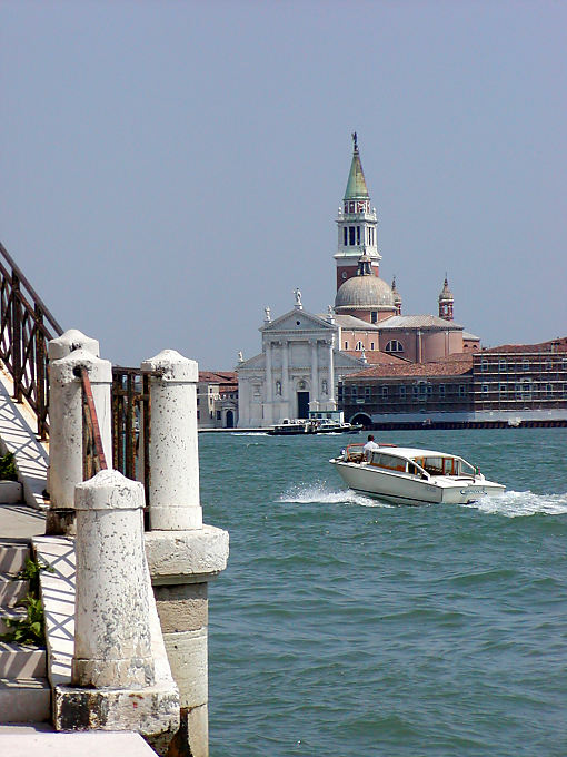 Venedig Boot auf die Insel San Giorgio Maggiore, Italien